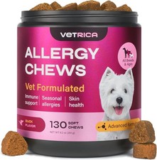 Dog Anti Itch Allergy Relief Chews Dry Itchy Skin Hot Spot Treatment Seasonal