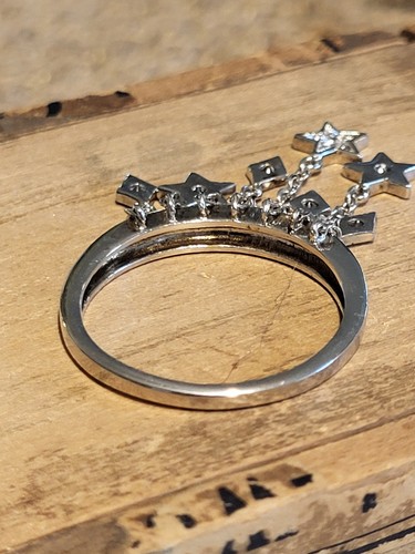 Anello Kirks Folly Charm Misura 10,25 mm Stelle Diamanti - Foto 2 di 6