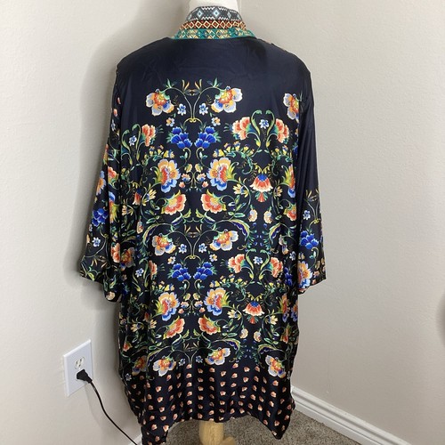 Kimono reversibile Johnny Was in velluto e seta Fusai XL - Foto 7 di 9