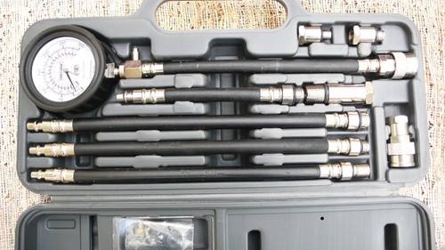 Craftsman New Kit Compression Tester Automotive 9 Pc Acc. Covered Gauge - Picture 3 of 5