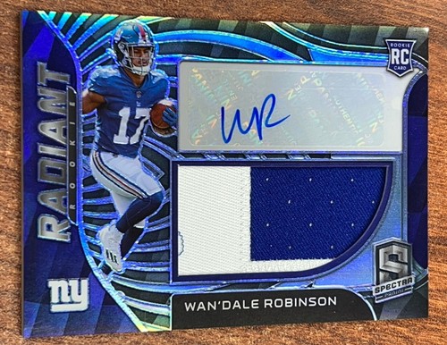 Wandale Robinson 2022 Spectra Radiant Rookie RC Patch Auto /99 New York Giants