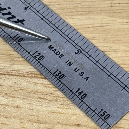 Blue Point 6" Machinist Rule Ruler W/Decimal Equivalents Metric/SAE GAM-2A USA - Picture 5 of 9