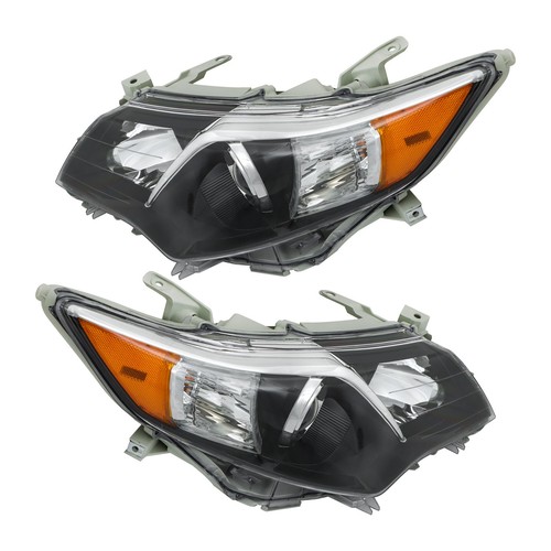 Pair Black Headlights lamps Fit For Toyota Camry 2012-2014 Projector Left&Right - Picture 3 of 11