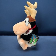 Vintage 1985 Dakin Opus Penguin Reindeer Antlers 16  Plush Bloom County w Tag