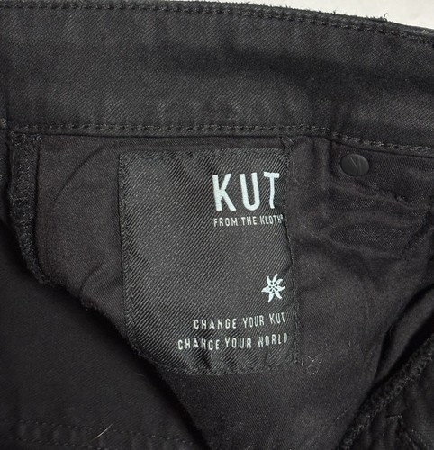 Kut From The Kloth Reese Fab Ab Ankle Straight Leg Jeans Black Stretch Size 16 - Picture 18 of 18