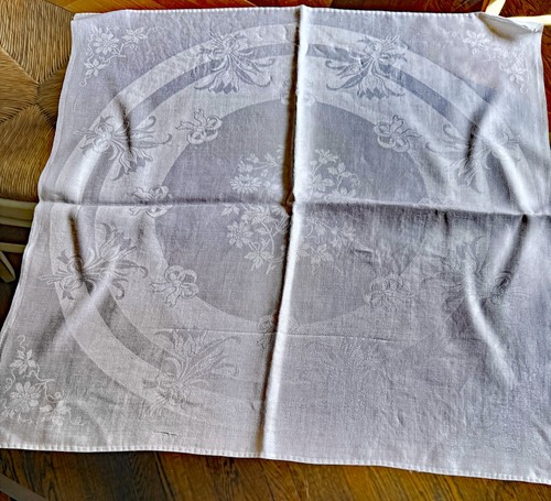 6 Vintage Irish Linen Damask 1940’s Dinner Napkins  ZZ597A - Picture 1 of 5