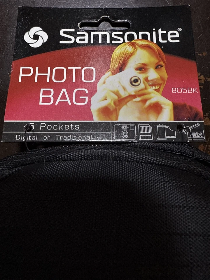 Samsonite Black Small 5 Pocket Camera Bag w/Strap 805BK - Image 3 of 3