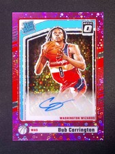 2024-25 Donruss Optic Bub Carrington #311 Rated Rookie Fast Break Auto Pink /25