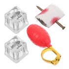 4 Pcs Fake Ice Cubes Nail Through Finger Trick Party Prank Props