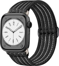 Braided Stretchy Strap Compatible with Apple Watch Series 10 38mm 40mm 41mm