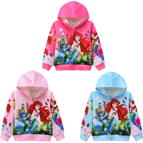 Costume cosplay sirenetta con cappuccio 2025 bambini Ariel cappotto casual con cappuccio cerniera - Foto 8 di 71
