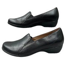 Dansko Farah Black Slip-On Leather Comfort Loafer Shoe Size 7