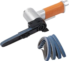 Air Belt Sander 3/8" X 13" Belt Size Pneumatic Tool with 12Pc Belts (#40, #60, #