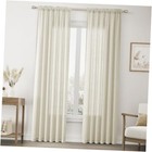 Linen Curtains 84 Inches Long for Living Room 2 52"W x 84"L (Pack of 2) Beige