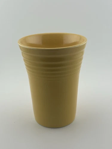 HTF FIESTA 4 12” ORIGINAL YELLOW 8 OZ TUMBLER OLDER FIESTAWARE MARK 1936 -1969