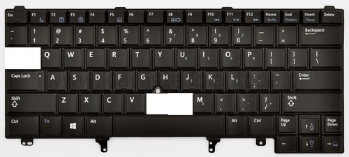 DE240 Replacement single key cap for keyboard Dell Latitude E6440 - Afbeelding 1 van 2