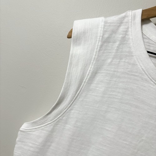 Faherty Kara Sunwashed Slub Muscle Tank Top White Size XL - Picture 3 of 9