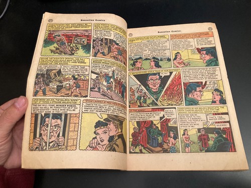 SENSATION #103 (1951) *Golden Age Wonder Woman!* Robot Cover! Bright & Colorful! - Picture 10 of 20