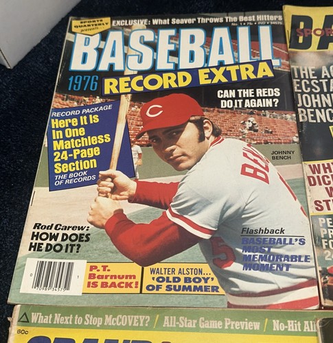 (7) Johnny Bench Magazine Lot - 1970-77 & Pete Rose - Big Red Machine - Afbeelding 3 van 8