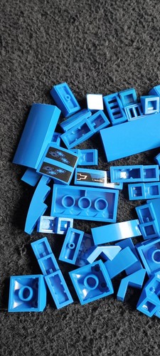 LEGO Blue Mixed Slopes Bundle 2x4 2x2 Curved Roof Ramp Smooth Bricks Pieces Lot - Picture 2 of 5
