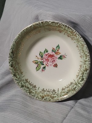 Georgian China Soup Bowl - ''Tudor Rose'' - Cannonsburg (CAN228) 1940's - USA