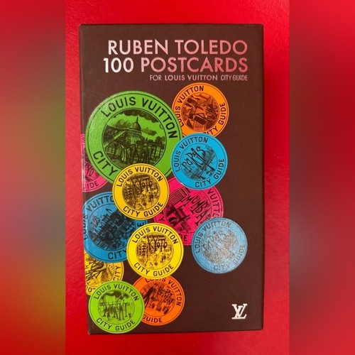 "Tel Aviv" Louis Vuitton X Ruben Toledo gerahmte Kunst Stadtführer Postkarten Echtheitszertifikat - Bild 6 von 9