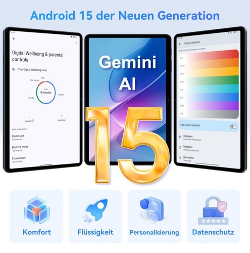 TABWEE T80 (18+128) 10.1” 2025 Android 15 incl. Tastatur, Maus, Stift Tablet - Bild 5 von 6