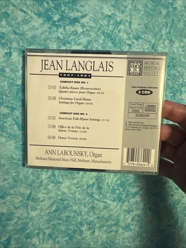 Jean Langlais Complete Organ Works Vol 6 (2 CD Set, 1992) Ann Labounsky ~ Used - Picture 2 of 4