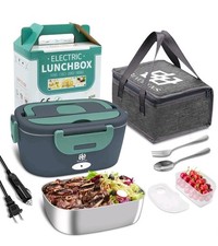 Electric Lunch Box for Car, 3 In 1 Portable Heating Lunch Box with 1.8L Remov...