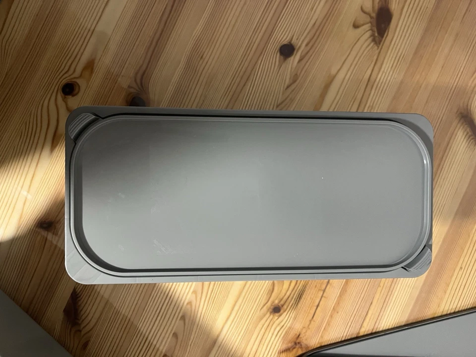 Set of 3 for £5    5L Food Grade Plastic tubs Containers Airtight Lids. USED VGC - Image 3 of 4