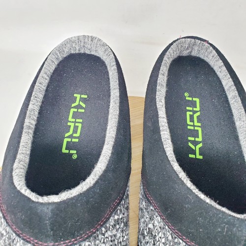 KURU Zapatos Tejidos Draft Mujer 12 Zuecos Negro Gris Cómodo Mocasín Sin Cordones Ortopédico - Imagen 5 de 14