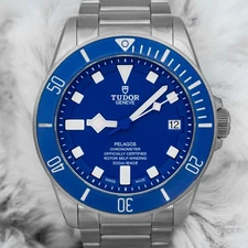 2021 Tudor Pelagos 25600TB 42 Titanium Blue Dial on Bracelet w Extra Strap B+P