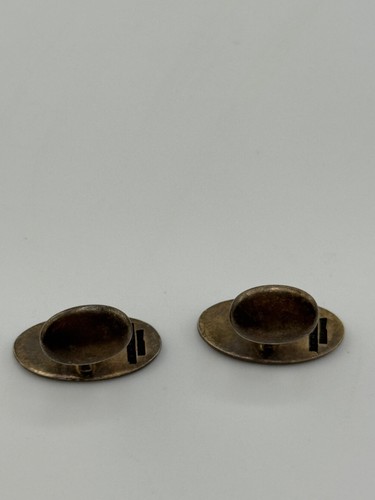 Vintage Bermuda Sterling Silver Enamel Lily Flower Cufflinks - Picture 15 of 16