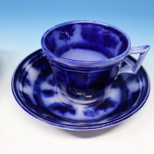 Piedra de hierro azul flujo raro - Wedgwood Chapoo - 3 tazas y platillos con mango - Imagen 4 de 10