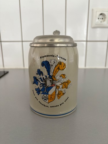 Studentika Bierkrug Verbindung Alemannia-Turonia Passauer Sammel Convent München