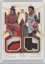 2021-22 Panini Immaculate Gold /10 Ayo Dosunmu Joshua Primo #RD-AP RC