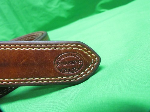 Cintura DM Bullard Maker Azle TX pelle spessa marrone da uomo taglia 42 made in USA - Foto 2 di 8
