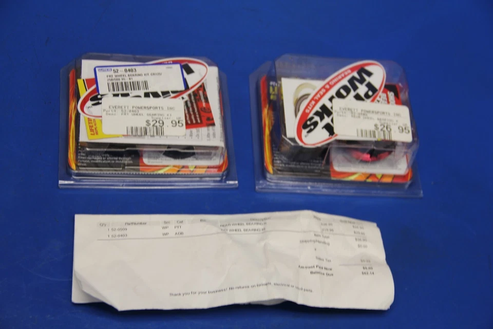 1999 95-99 CR250R CR125R Front Rear Wheel Bearings Pivot Works 52-0509 52-0403 - Image 4 of 4