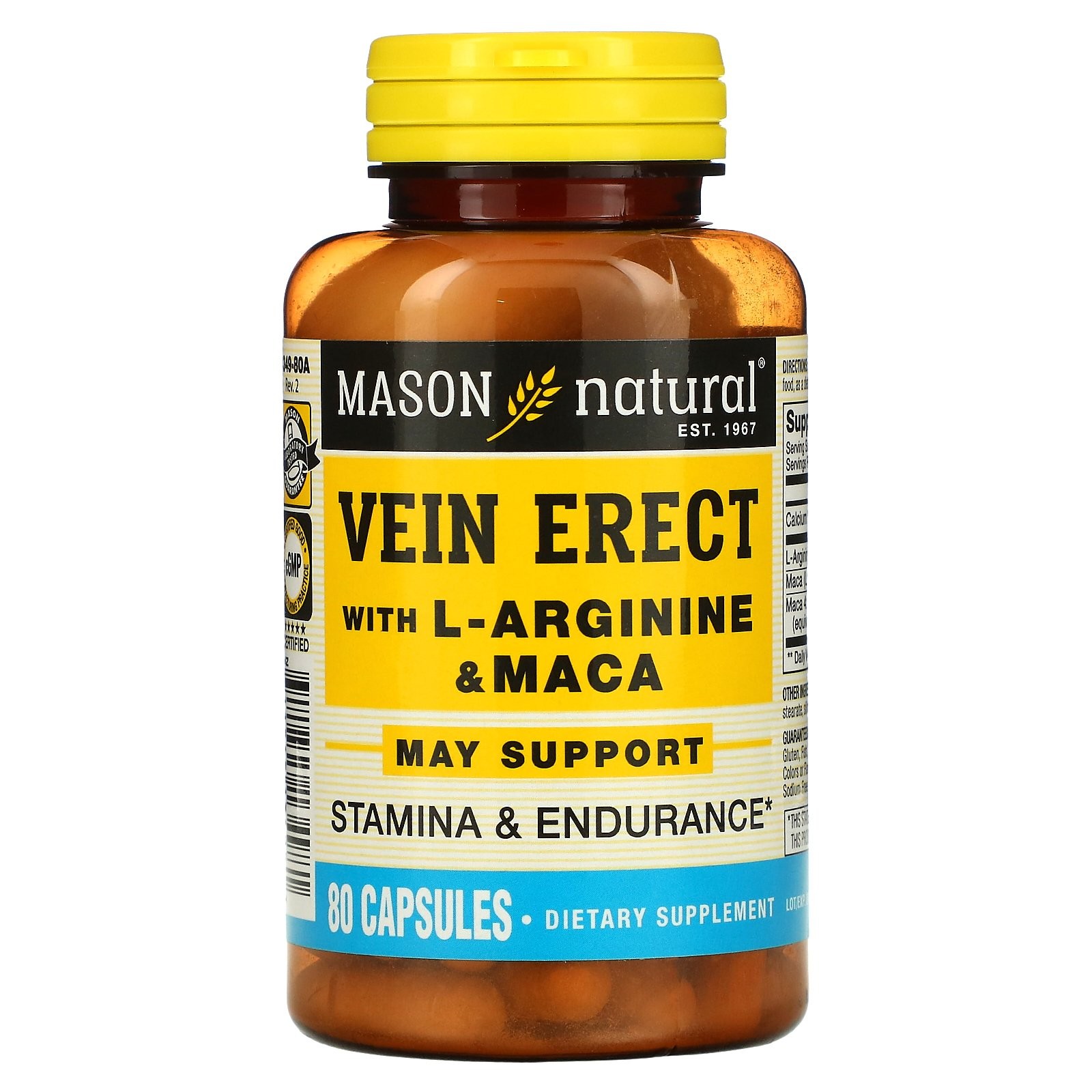 Vein Erect с L-аргинином и макой 80 капсул 3290₽