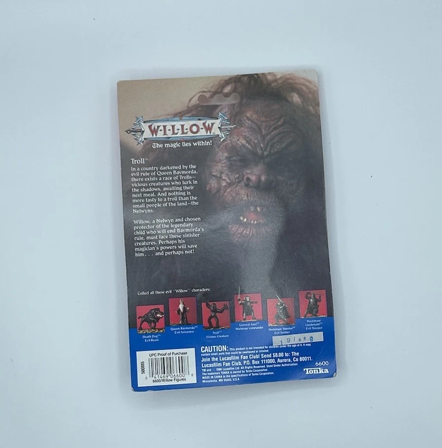 Figura de colección Willow TROLL Evil Creature nueva en paquete Tonka 1988 sellada  Foto 2 de 2
