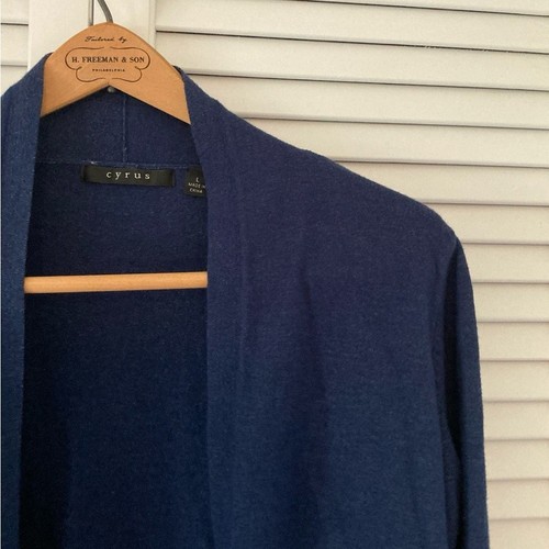 Cyrus weiche marineblaue Strickjacke vorne offen Größe Large - Bild 3 von 5