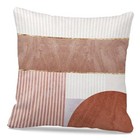  Boho Pillow Covers 18x18, Abstract Neutral Beige and Rose, Mid Boho 18x18