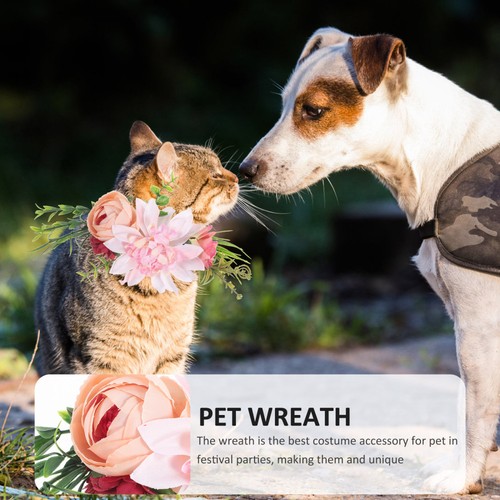 Pet Accessories Artificial Flower Wreath Bride Garland Headdress Female Dog - Picture 5 of 12