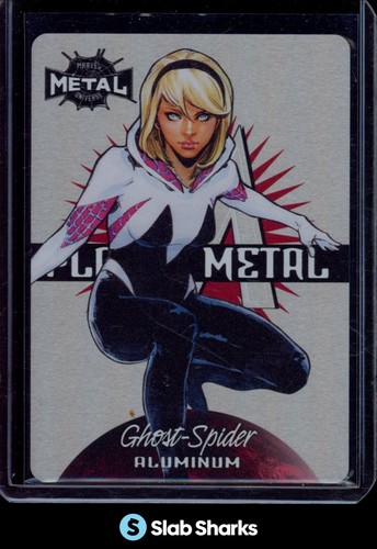2021 SKYBOX METAL UNIVERSE MARVEL SPIDER MAN #20PM GHOST-SPIDER PLANET METAL