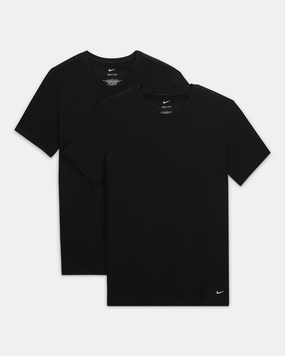 Nike Dri-FIT Essential Algodón Elástico Calce Ajustado Cuello Redondo Camiseta Interior Paquete de 2 L - Imagen 4 de 24