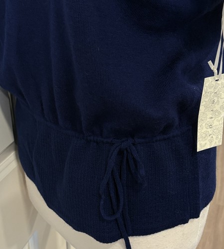 Tweeds Italy 100% Merinowolle Pullover Oberteil Damen L Cinched Waist Rollkragen NEU - Bild 2 von 8
