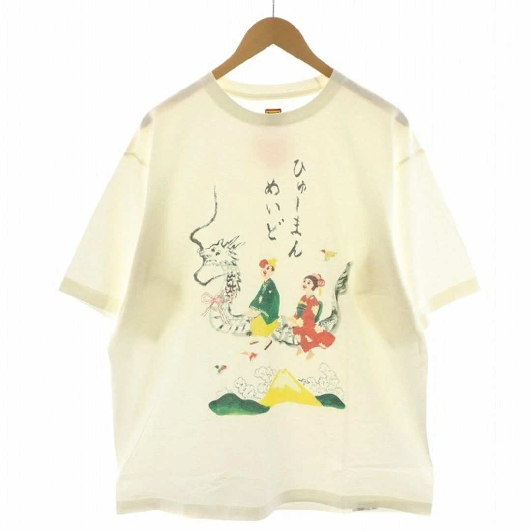 T SHIRT KEIKO SOOTOME Human Made 23AW TAGLIO CUCITO MANICA CORTA STAMPA 2XL BIANCA Usata
