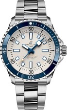 Breitling Superocean Blue Bezel Silver Automatic Men's 42mm Watch A17375E71G1A1