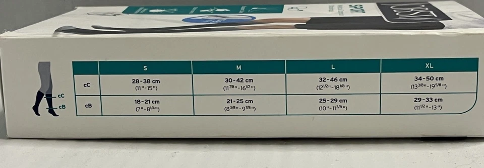 Jobst SPORT Medical Compression Knee Length Socks 15-20 mmHg XL GREY - Image 3 of 4