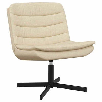 Chaise pivotante tissu rotative Fauteuil de Salon maison longue en vidaXL vidaXL - Photo 1/4